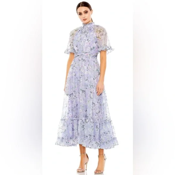 NWT IEENA for Mac Duggal Dress Floral Lavender Size 12 - Picture 1 of 12